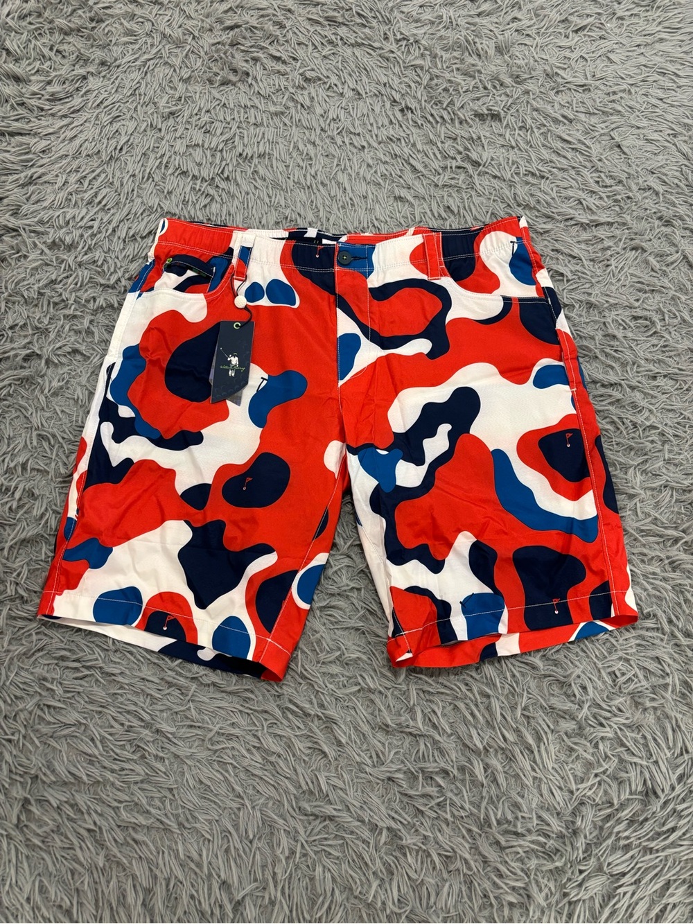 NEW William Murray Straight Fit Multicolor Men's Size 38 Board Swim Golf Shorts